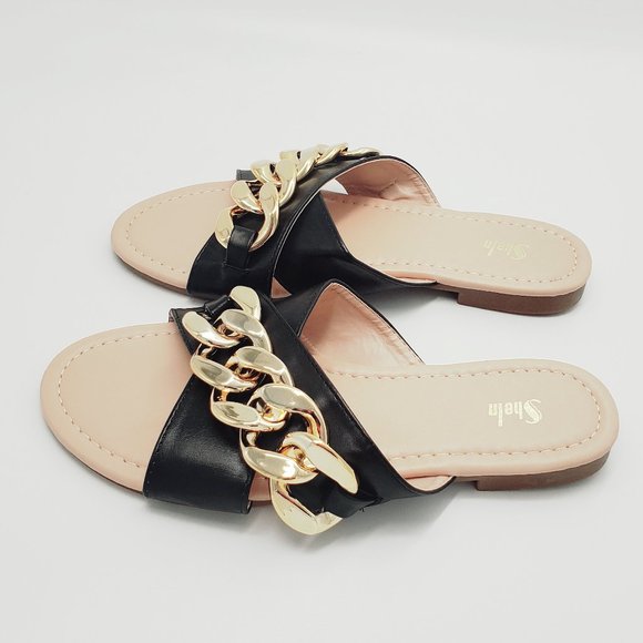 Gold Chain Sandals - Picture 2 of 2